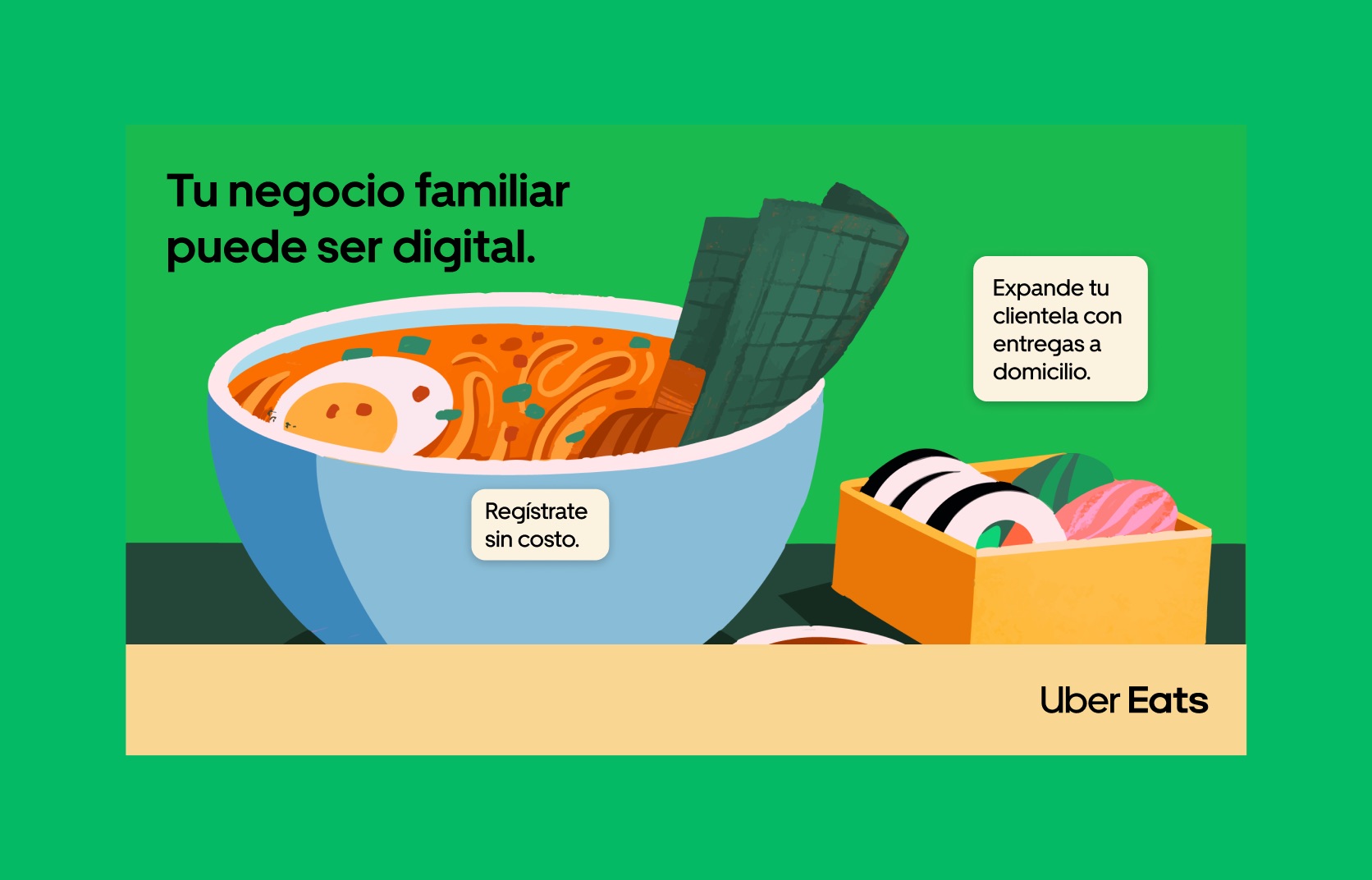 Campaña para negocios locales Uber Eats